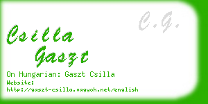 csilla gaszt business card